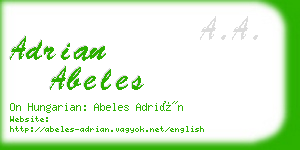 adrian abeles business card